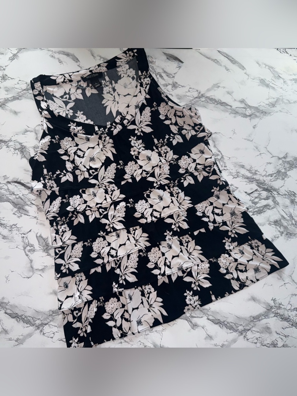 White House Black Market Ruffle Blouse